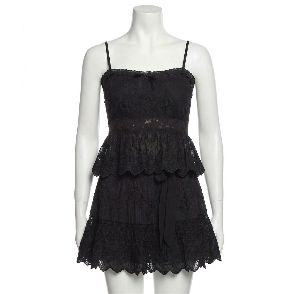 NEW LOVESHACKFANCY rowina cami top in black